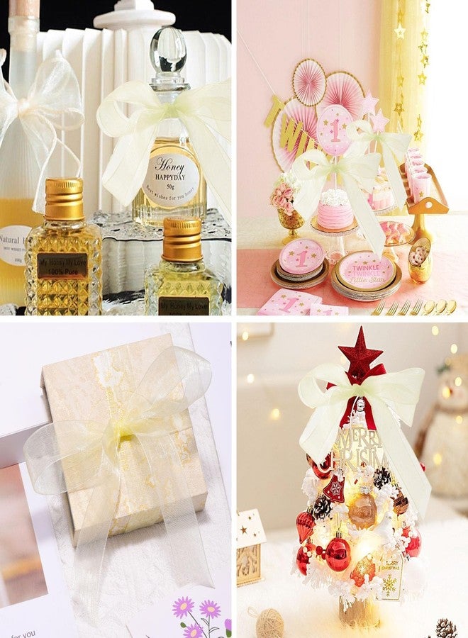 IMPRINT Creamy White Organza Ribbon, 1 Inch, 35 Meter - Image 2